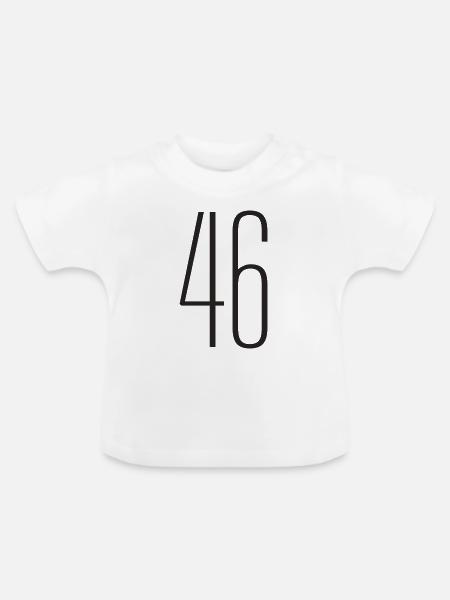 46 - Baby Bio-T-Shirt mit Rundhals - Weiß