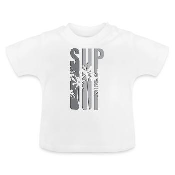 SUP - Økologisk baby-T-skjorte med rund hals - hvit - Foran
