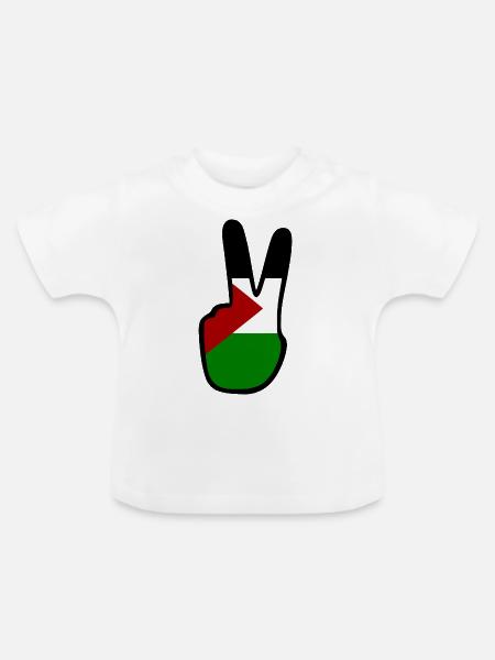 Free palestine - Baby Bio-T-Shirt mit Rundhals - Weiß