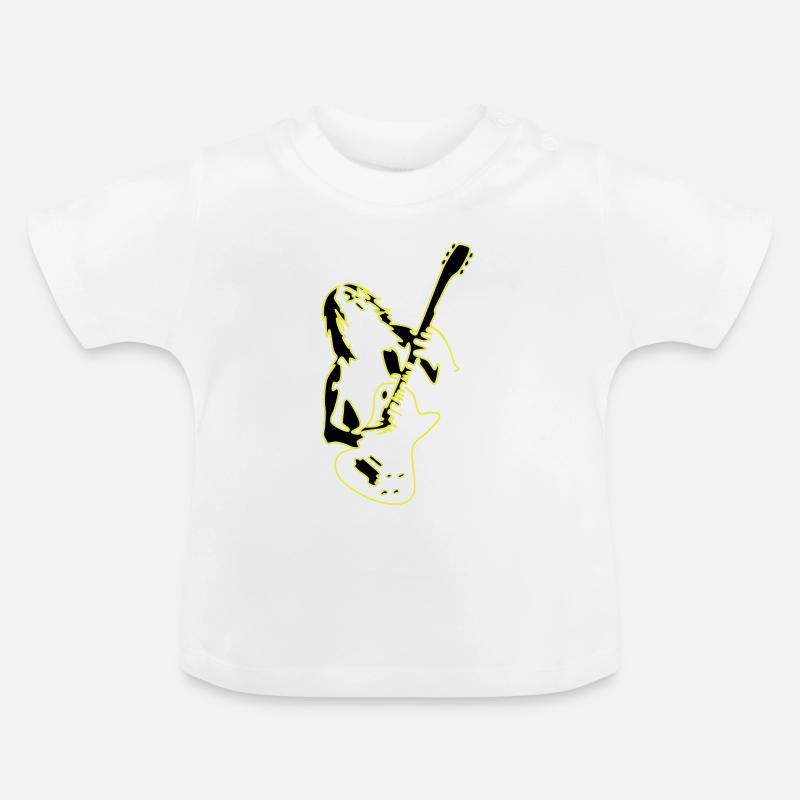 Rock' Roll, c’est la vie ✔ - T-shirt bio col rond Bébé - blanc