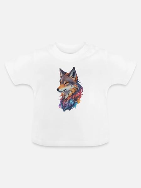 Wolf - Baby Bio-T-Shirt mit Rundhals - Weiß