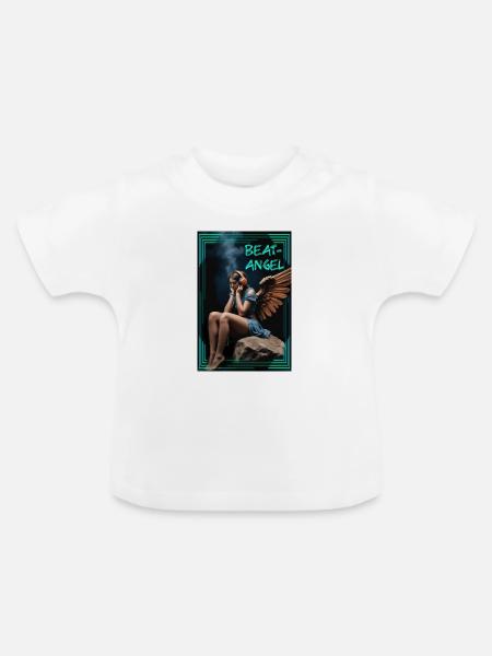 Beat-Angel - Baby Bio-T-Shirt mit Rundhals - Weiß