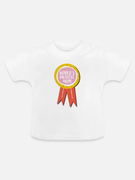 Weltbeste Durchschnitts-Mama – Lustiger Mom-Spruch - Baby Bio-T-Shirt mit Rundhals - Weiß