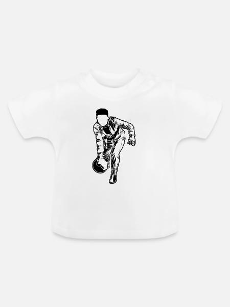 Bowler Skizze - Baby Bio-T-Shirt mit Rundhals - Weiß