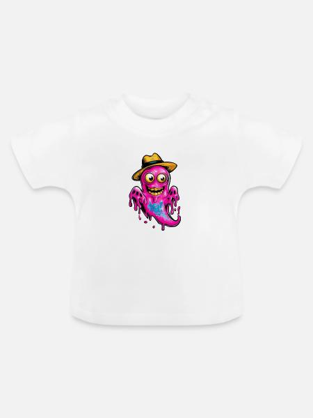 KleinesGespenst - Baby Bio-T-Shirt mit Rundhals - Weiß