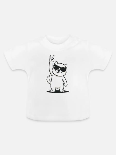 Rockin' Squirrel - Baby Bio-T-Shirt mit Rundhals - Weiß