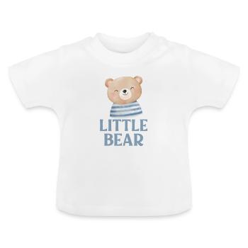 Kleiner Bär Strampler – Perfektes Geschenk für die Babyparty - Baby Bio-T-Shirt mit Rundhals - Weiß - Vorne