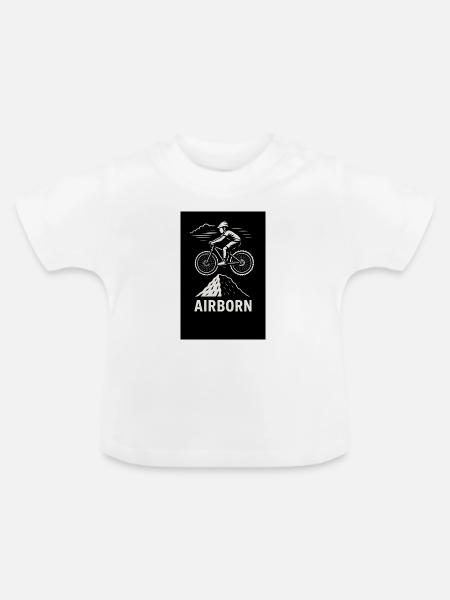 Airborn MTB Peak Jump - Baby Bio-T-Shirt mit Rundhals - Weiß