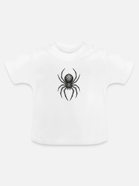 Geometrische Metallspinne - Baby Bio-T-Shirt mit Rundhals - Weiß