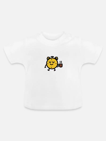 Kaffee ZEIT - Baby Bio-T-Shirt mit Rundhals - Weiß