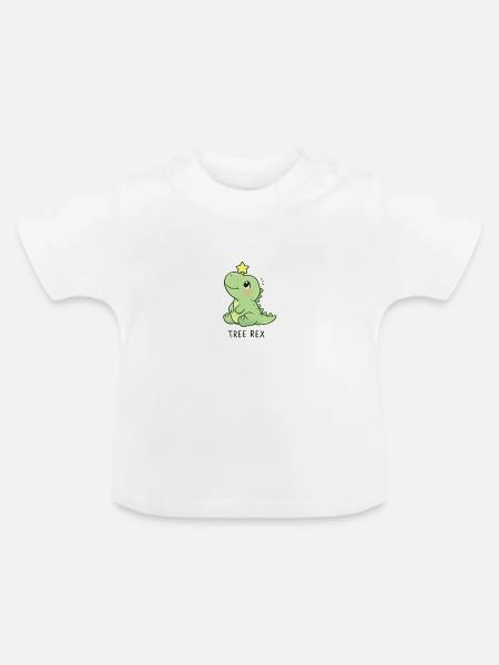 Tree Rex Dinosaurier T-Rex - Baby Bio-T-Shirt mit Rundhals - Weiß