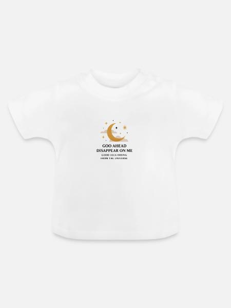 Mondbeschienene Verschwindende Kosmische Flucht - Baby Bio-T-Shirt mit Rundhals - Weiß