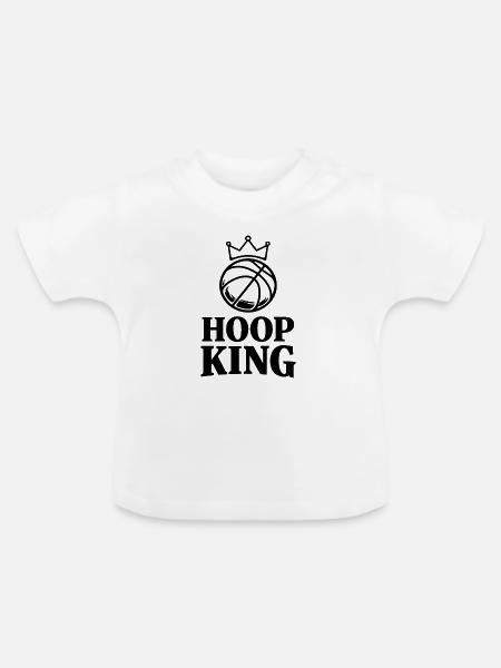 Basketball – Hoop King - Baby Bio-T-Shirt mit Rundhals - Weiß