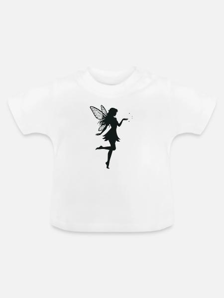  Fee Silhouette - Baby Bio-T-Shirt mit Rundhals - Weiß