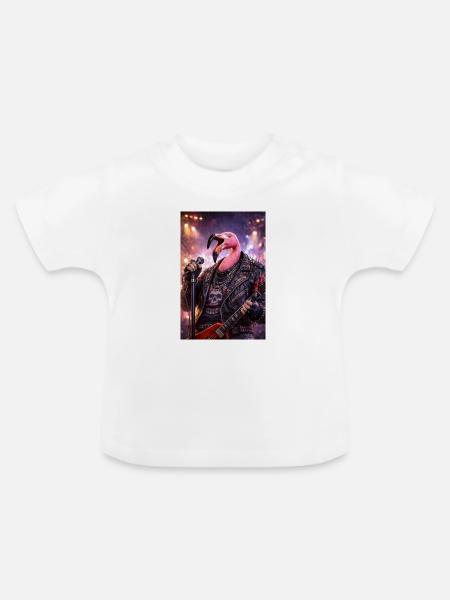 RockyZoo47 - Baby Bio-T-Shirt mit Rundhals - Weiß