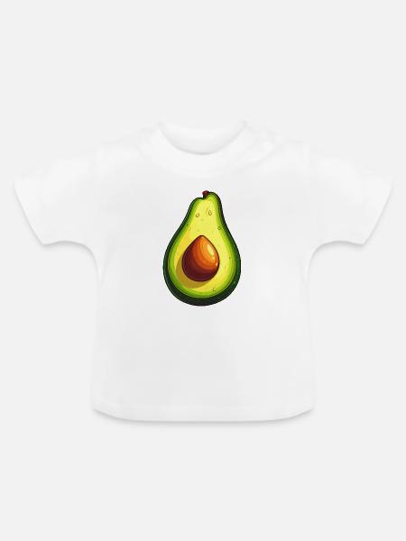 Avocado - Baby Bio-T-Shirt mit Rundhals - Weiß