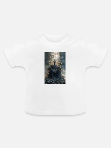 Skull Throne gekrönter König - Baby Bio-T-Shirt mit Rundhals - Weiß