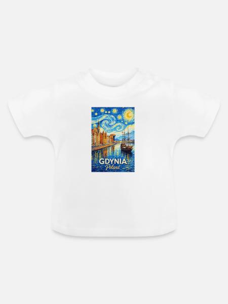Gdynia, Polen - Baby Bio-T-Shirt mit Rundhals - Weiß