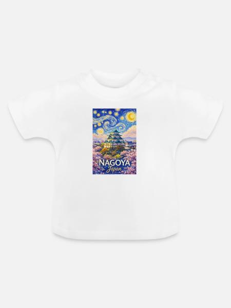 Nagoya Japan - Baby Bio-T-Shirt mit Rundhals - Weiß
