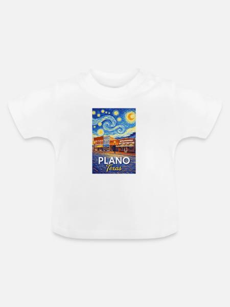 Plano, Texas - Baby Bio-T-Shirt mit Rundhals - Weiß