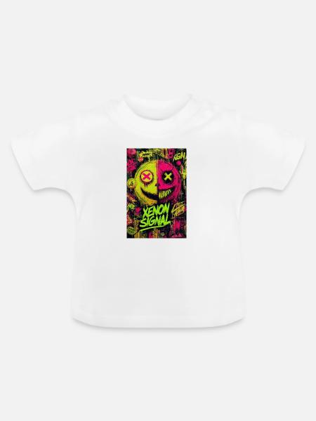 Xenon-Signal-Graffiti - Baby Bio-T-Shirt mit Rundhals - Weiß