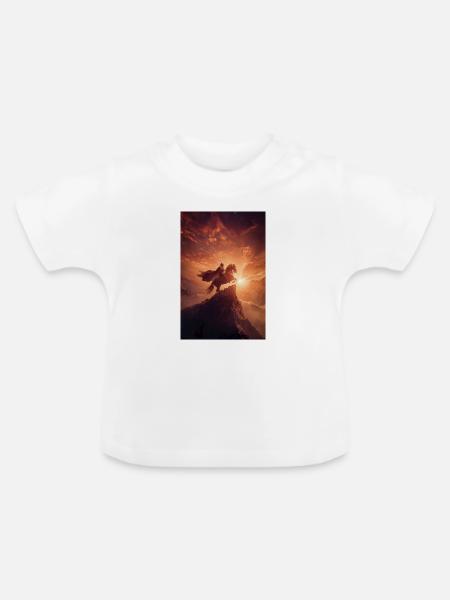 Dawn Rider auf dem Grat - Baby Bio-T-Shirt mit Rundhals - Weiß