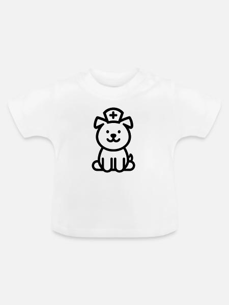 Krankenschwester - Baby Bio-T-Shirt mit Rundhals - Weiß
