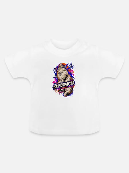 Hauptcharakter Energie - Baby Bio-T-Shirt mit Rundhals - Weiß
