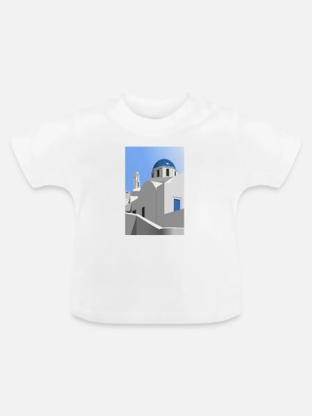 Santorini - Baby Bio-T-Shirt mit Rundhals - Weiß