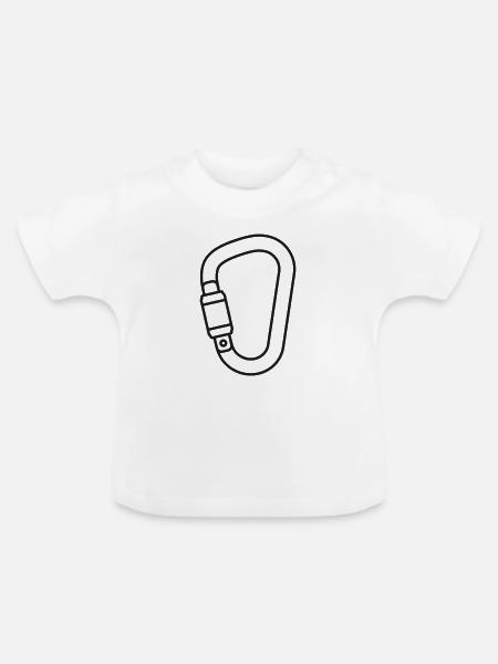 Ikone der Kletterkarabinerlinie - Baby Bio-T-Shirt mit Rundhals - Weiß