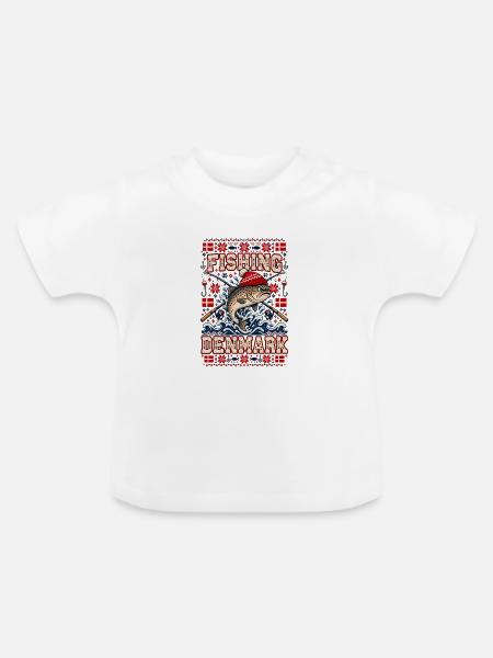 Ugly Christmas Denmark - Baby Bio-T-Shirt mit Rundhals - Weiß