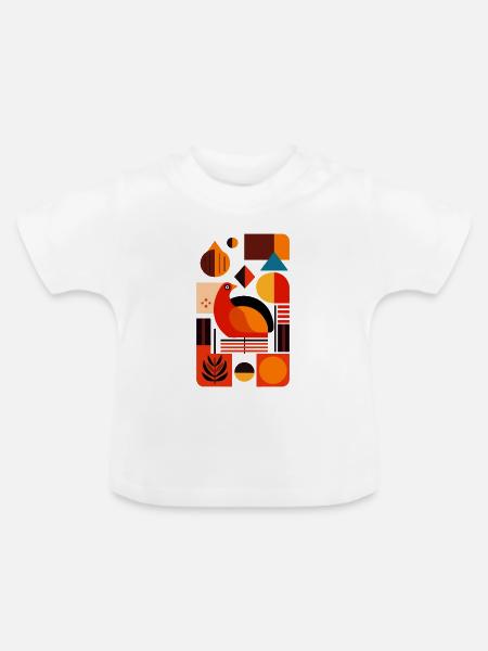 Thanksgiving - Baby Bio-T-Shirt mit Rundhals - Weiß