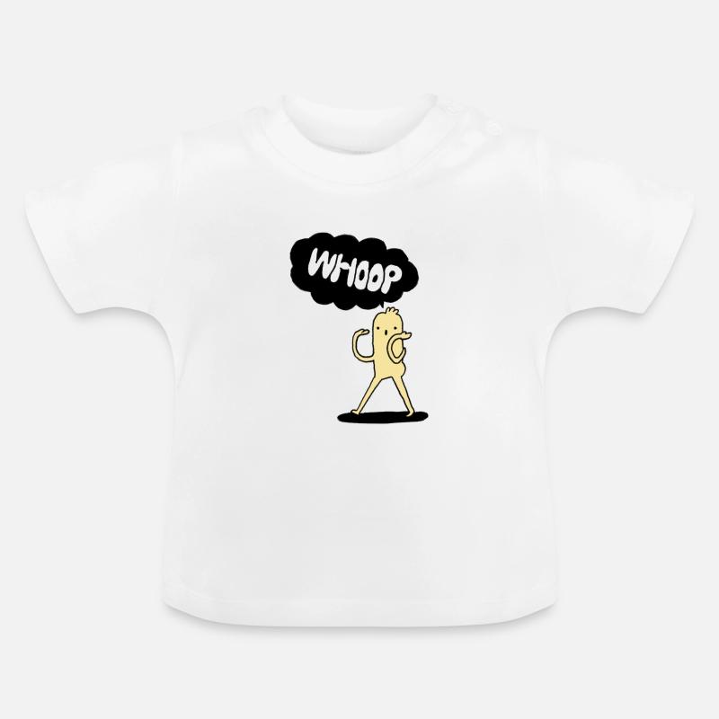 whoop woop - Bande dessinée - Dessin animé - Drôle - T-shirt bio col rond Bébé - blanc