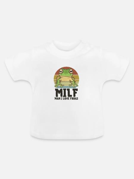 Frosch - Baby Bio-T-Shirt mit Rundhals - Weiß