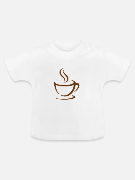 COFFEE CUP - Baby Bio-T-Shirt mit Rundhals - Weiß