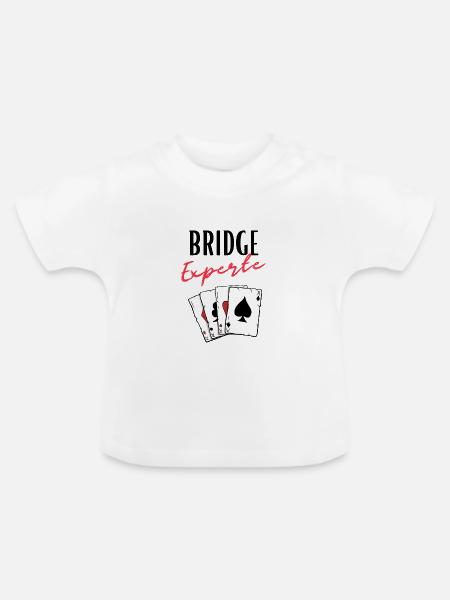 Bridge Experte - Baby Bio-T-Shirt mit Rundhals - Weiß