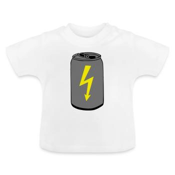 Energy Drink Dose - Baby Bio-T-Shirt mit Rundhals - Weiß - Vorne