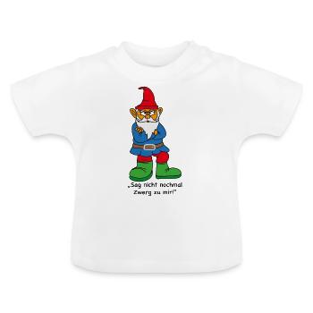 Wütender Zwerg - Baby Bio-T-Shirt mit Rundhals - Weiß - Vorne