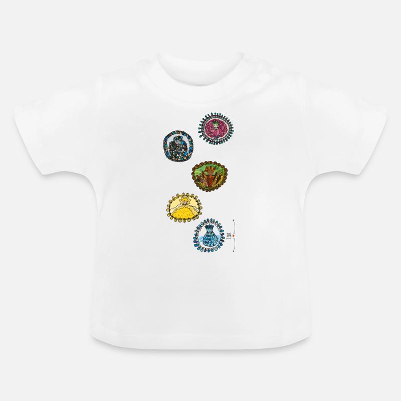 Fünf Elemente - Baby Bio-T-Shirt mit Rundhals - Weiß