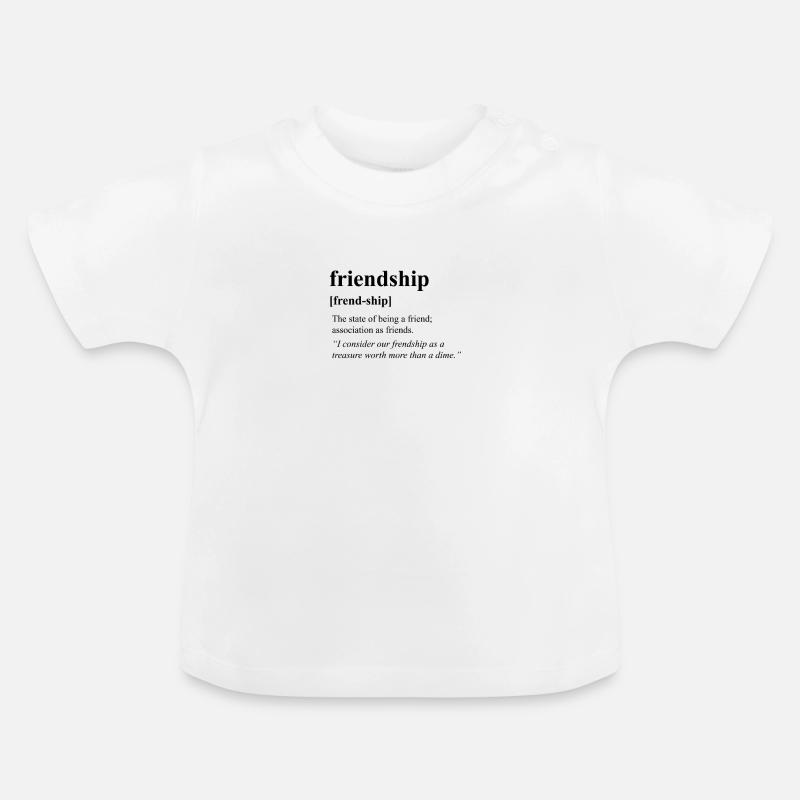 Freundschaft - Baby Bio-T-Shirt mit Rundhals - Weiß