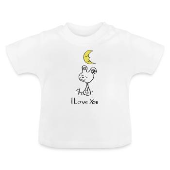 Je veille sur toi - T-shirt bio col rond Bébé - blanc - Devant
