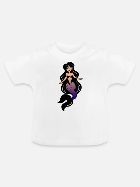 Sirene - Baby Bio-T-Shirt mit Rundhals - Weiß
