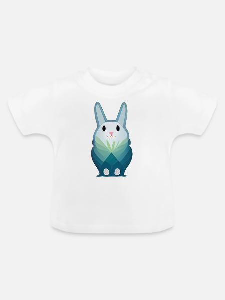 Lama Comic - Baby Bio-T-Shirt mit Rundhals - Weiß