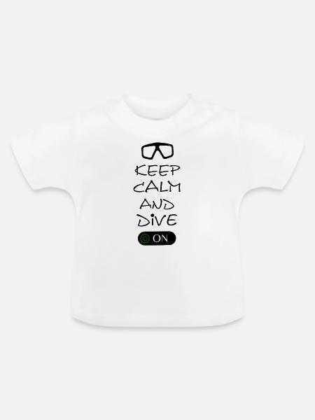 Diving Tauchen Taucherbrille - Baby Bio-T-Shirt mit Rundhals - Weiß