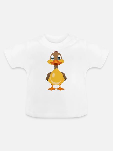 Entlein - Baby Bio-T-Shirt mit Rundhals - Weiß