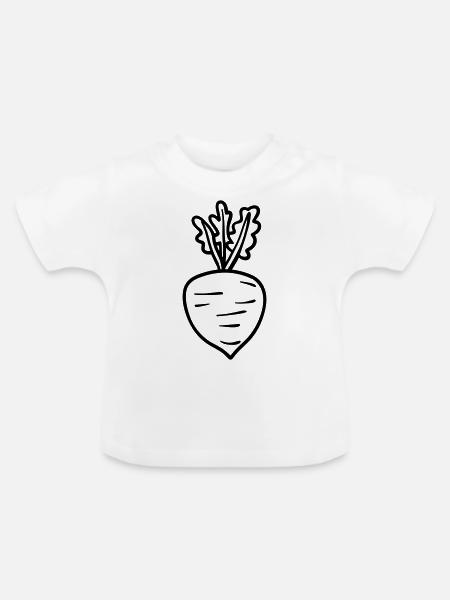 Karotte - Baby Bio-T-Shirt mit Rundhals - Weiß