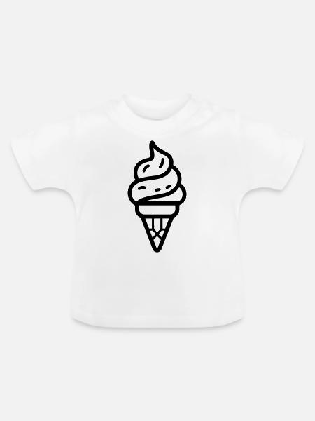 Eis - Baby Bio-T-Shirt mit Rundhals - Weiß