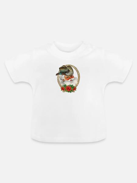 Cowboy Santa - Baby Bio-T-Shirt mit Rundhals - Weiß