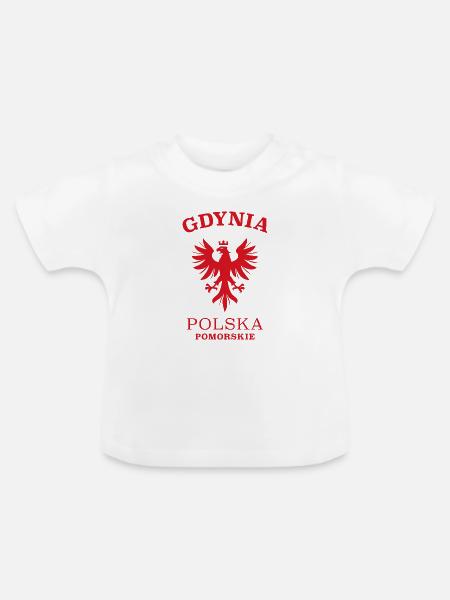 GDYNIA Polen Polska - Baby Bio-T-Shirt mit Rundhals - Weiß