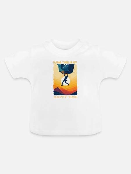 Abenteuerliche Kletterzeit Motiv - Baby Bio-T-Shirt mit Rundhals - Weiß